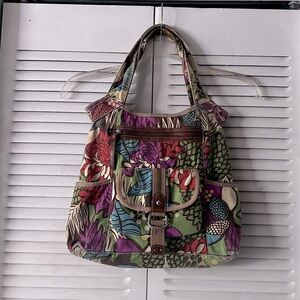 Fossil Canvas Floral Print Hobo Bag